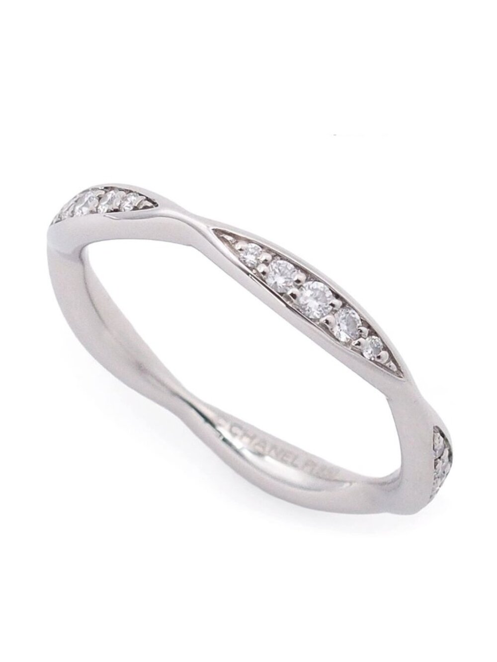 Chanel Camellia Ring Platinum Diamond Full Eternity 48